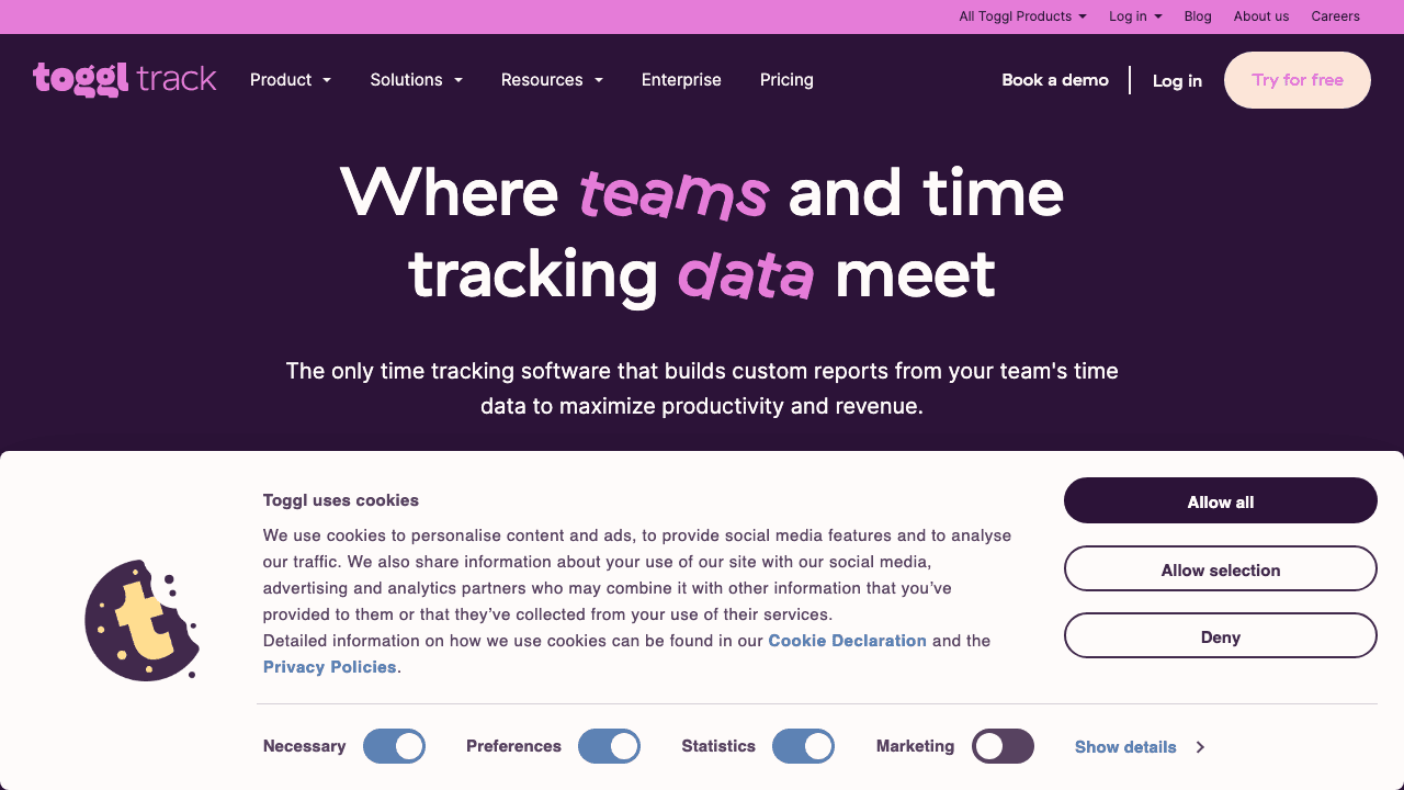 Toggl Track time tracking