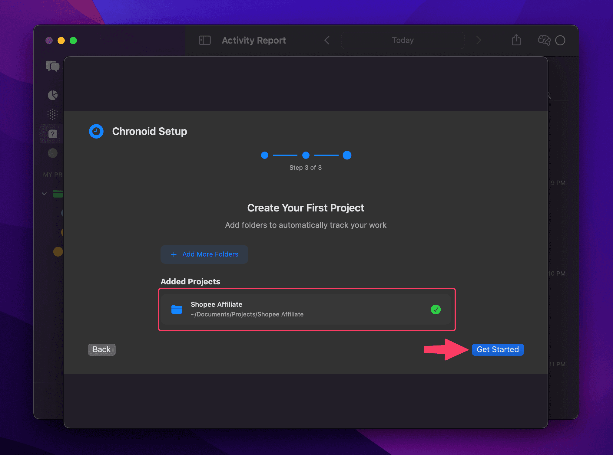 Create first project